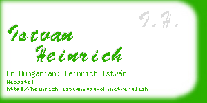 istvan heinrich business card